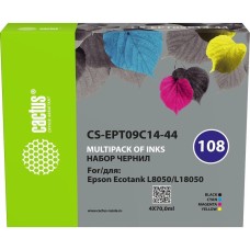 Чернила CACTUS Чернила CS-EPT09C14-44 108 многоцветный набор 4x70мл для Epson Ecotank L8050/L18050