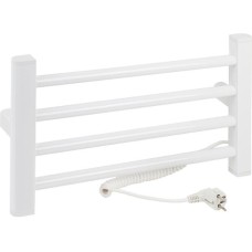 BRIMIX - Полотенцесушитель электрический, ЛЕСЕНКА, 500 х 300 х 85 мм, 4 перекладины, 52 W, из алюминия, цвет БЕЛЫЙ. 08120W