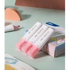 DELI Текстовыделитель ES621Spink Macaron скошенный пиш. наконечник 1-5мм розовый