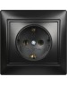 Розетка SMARTBUY (SBE-01b-16-S1-Z-c) Венера, 1-местная, черный