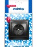 Розетка SMARTBUY (SBE-01b-16-S1-Z-c) Венера, 1-местная, черный