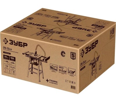 Станок ЗУБР СРЦ-254су 1900 Вт напольный со станиной и удлинителем распиловочный станок