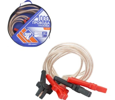 Провода пусковые NOVA BRIGHT 1000А с прозрачной изоляцией, в сумке, 4,0м 47781