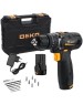 Дрель-шуруповерт ударная DEKO GCD12DU SET4 в кейсе + оснастка 13 шт, 12В, 2x2.0Ач 063-4038
