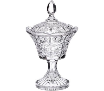 Конфетница LEFARD 695-022 MUZA CRYSTAL на ножке 12*12*20см