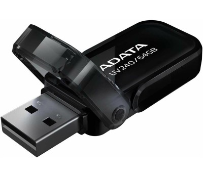 ADATA Флэш-накопитель USB2 64GB BLACK AUV240-64G-RBK