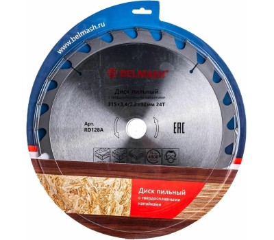 Диск пильный BELMASH 315x3,4/2,2x32/30, 24T