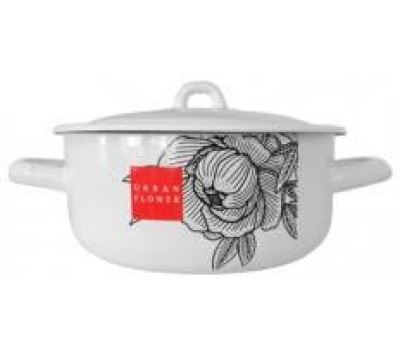 Кастрюля ЛЫСЬВА 16072/4Э Urban flower эмал 1,45л