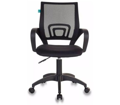Кресло компьютерное БЮРОКРАТ Кресло CH 696, на колесиках, сетка/ткань, черный [ch 696 black]