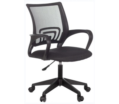 Кресло компьютерное БЮРОКРАТ Кресло CH 696, на колесиках, сетка/ткань, черный [ch 696 black]