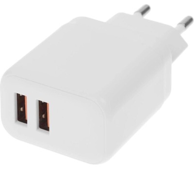 BORASCO Сетевое зарядное устройство 2xUSB-A, USB-C, 15Вт, 3A, белый [52580]