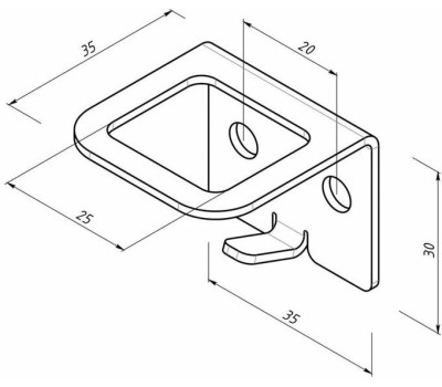 REXANT Держатель для обувных ложек и зонтов, настенный, черный