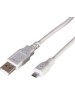 REXANT Кабель USB-A – micro USB, 1А, 3м, серый