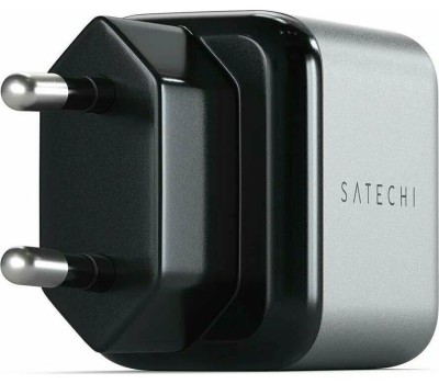 SATECHI Сетевое зарядное устройство 30W USB-C GaN Wall Charger. Цвет: серый космос