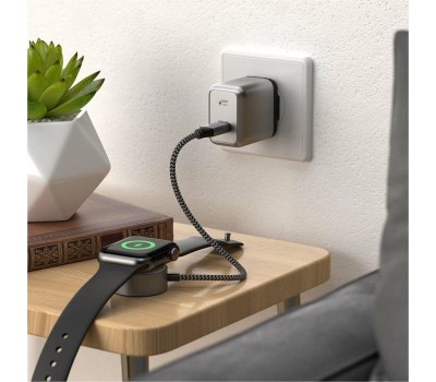 SATECHI Сетевое зарядное устройство 30W USB-C GaN Wall Charger. Цвет: серый космос