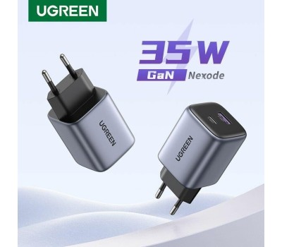 UGREEN Сетевое зарядное устройство CD350 (15539) Nexode 35W USB-A - USB-C Wall Charger EU. Цвет: серый