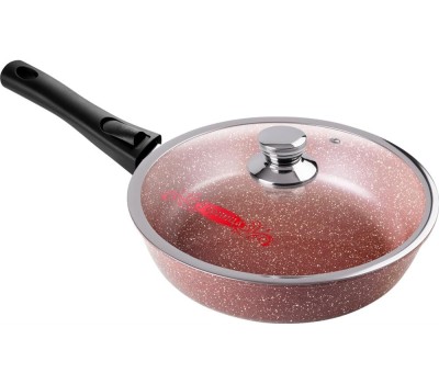 Сковорода ГОРНИЦА Сковорода а/пр литая 24см съемн/руч стекл/кр Шоколад ТМ