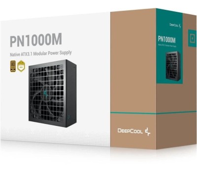 Блок питания DEEPCOOL Блок питания GAMERSTORM PN1000M (ATX 3.1, 1000W, Full Cable Management, PWM 135mm fan, Active PFC, 80+ GOLD, Active PFC + Full Bridge SRC LLC + DC/DC ,Gen5 PCIe) RET