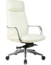 Кресло компьютерное БЮРОКРАТ Кресло руководителя _Vega, кожа, до 150кг, белый