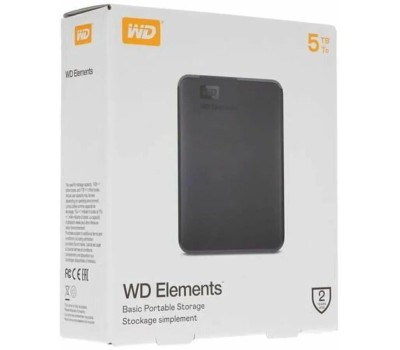 WESTERN DIGITAL WD Portable HDD 5TB Elements Portable WDBU6Y0050BBK-WESN 2,5