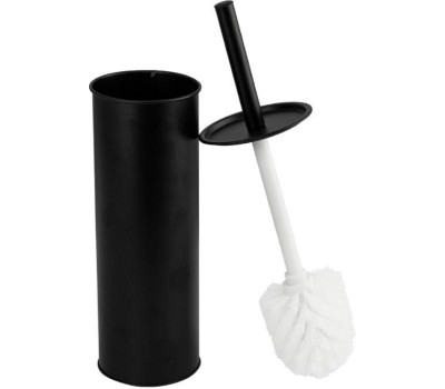 САНАКС - Ёрш для унитаза, напольный, ЧЁРНЫЙ, эмаль, из нержавеющей стали 2415