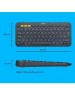 LOGITECH Клавиатура беспроводная K380 темно-серый (920-007584) заводская гравировка