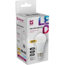 Лампочка DEFENDER (95031) A60-20W-830-E27 груша, теплый белый, 1 шт