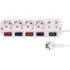 MOST Сетевой удлинитель A10 5м (6 розеток) белый (коробка)