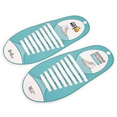 РЫЖИЙ КОТ Шнурки для обуви силиконовые, белые. (105170)