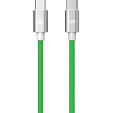 Кабель AKSBERRY (6900327620018) X165 Liquid silicone Type-C -Type-C, зеленый