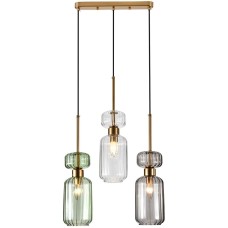 Светильник ESCADA 1141/3S E14*60W Clear/Green/Smoke