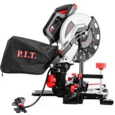 Пила торцовочная P.I.T. Пила торцовочная электрич. PMS210-C (1400Вт, Ø210мм, 3900об., влево 45°, пропил 115мм, лазер)