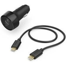HAMA Автомобильное зарядное устройство H-183327, USB-C, USB-C, 18Вт, 3A, черный [00183327]