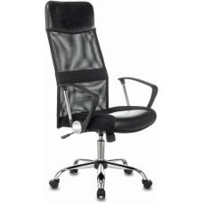 Кресло компьютерное БЮРОКРАТ Кресло руководителя CH-600SL, экокожа/сетка, до 120кг, черный