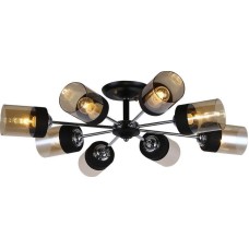 освещение HIPER Люстра Orlando H111-8, 8 х 60 Вт, 3000К черный/хром