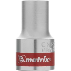 Головка торцевая MATRIX Головка торцевая, 10 мм, шестигранная, CrV, под квадрат 1/2, хромированная 13110