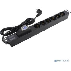 Exegate EX280835RUS Блок розеток ExeGate ServerPro PDU-19H610 Al-6S-EU2.5-1P, 19