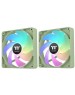 THERMALTAKE Вентилятор CT140 Sync Matcha 2шт, 140мм, 4-pin, 1500об/мин, 30.5 дБ, ARGB, зеленый, Ret [cl-f203-pl14mg-a]
