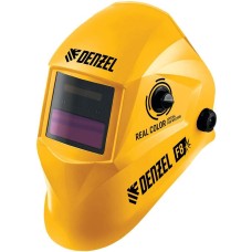 Щиток лицевой DENZEL Щиток защитный лицевой (маска сварщика) F8, см. окно 100х50, Real Color, DIN4/5-8/9-13// 89717