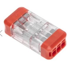 REXANT Экспресс-клемма СМК 2273-203R проходная разъемная 3 полюса 0,5-2,5мм² (блистер 5 шт/уп)