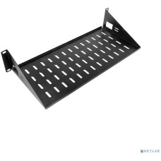 ЦМО Полка перфорированная консольная 2U, глубина 200 мм,цвет черный (МС-20-9005)
