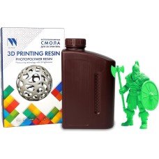 NV PRINT Фотополимерная смола NVPRINT Standard Resin Clear Green для 3D печати 1 кг (бут)