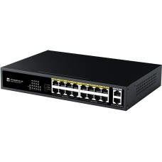 Коммутатор NETIS Коммутатор ST118GHPDI-2G-130 (L2) 16x100Мбит/с 2x1Гбит/с 16PoE 130W неуправляемый
