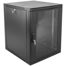 ЦМО Шкаф коммутационный (ШРН-15.650-9005) настенный 15U 600x658мм пер.дв.стекл 200кг черный 600мм 27кг 180град. 746мм сталь