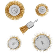 MATRIX Набор щеток для дрели, 5 шт, 2 плоские, 50-75 мм, 3 