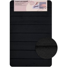 САНАКС - Коврик в ванную ПАМЯТЬ с эффектом восстановления, одинарный черный 50 х 80 см 00435