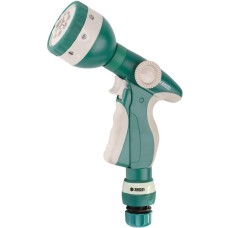 RACO 437C, 8 режимов, курок спереди, с соединителем 1/2″, пластиковый с TPR, поливочный пистолет (4255-55/437C)