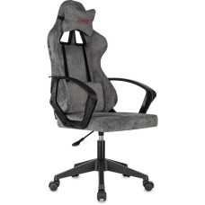 ZOMBIE Кресло игровое Instinct серый Light-19 с подголов. крестов. пластик