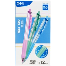 DELI Ручка гелев. EG60-BL ассорти d=0.5мм син. черн