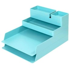 DELI Органайзер настольный ENS001blue Nusign синий пластик